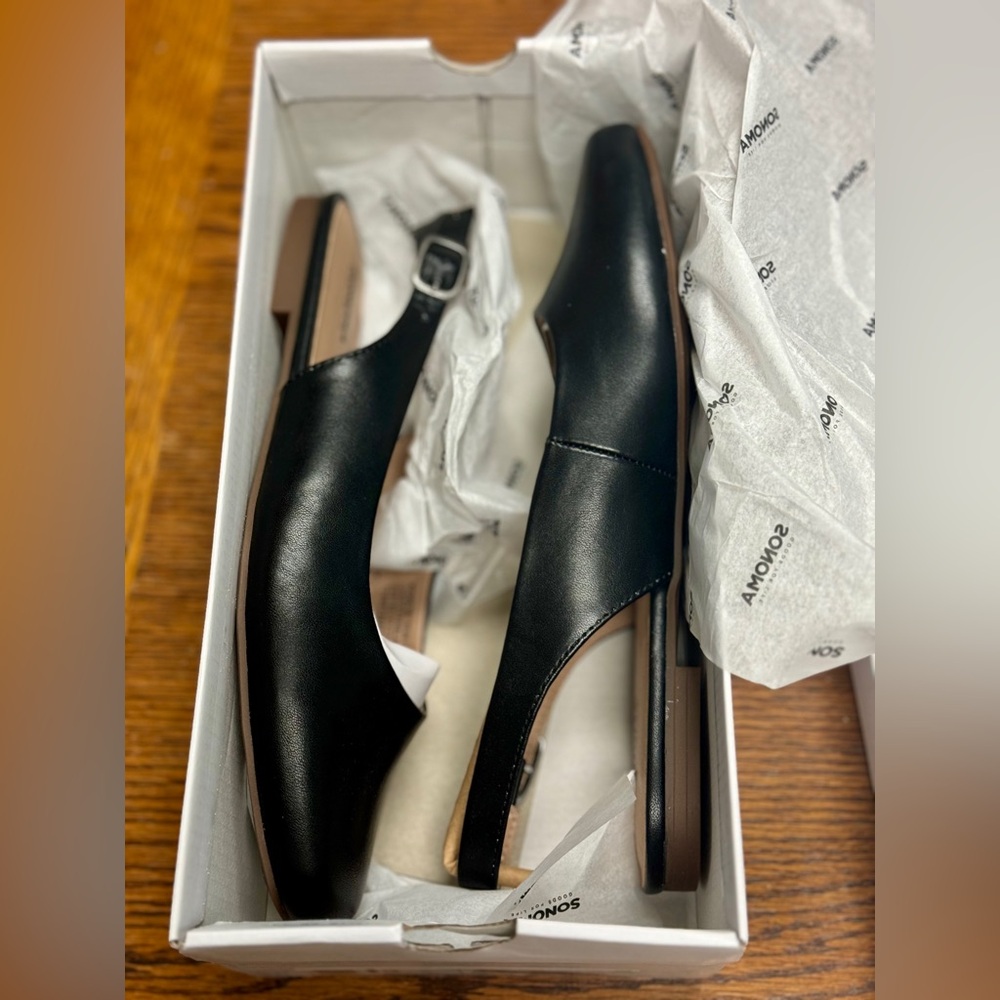 Women’s size 8 black sling back shoes- NEW in box - Picture 8 of 8